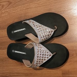 FINAL DROP Union bay Rose Gold Bling Sandals
